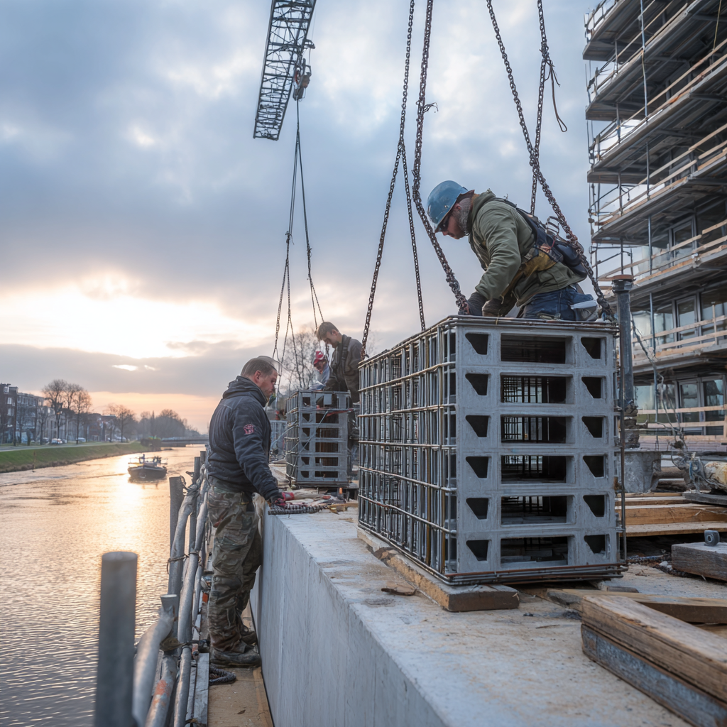 Bouwlui aan het werk